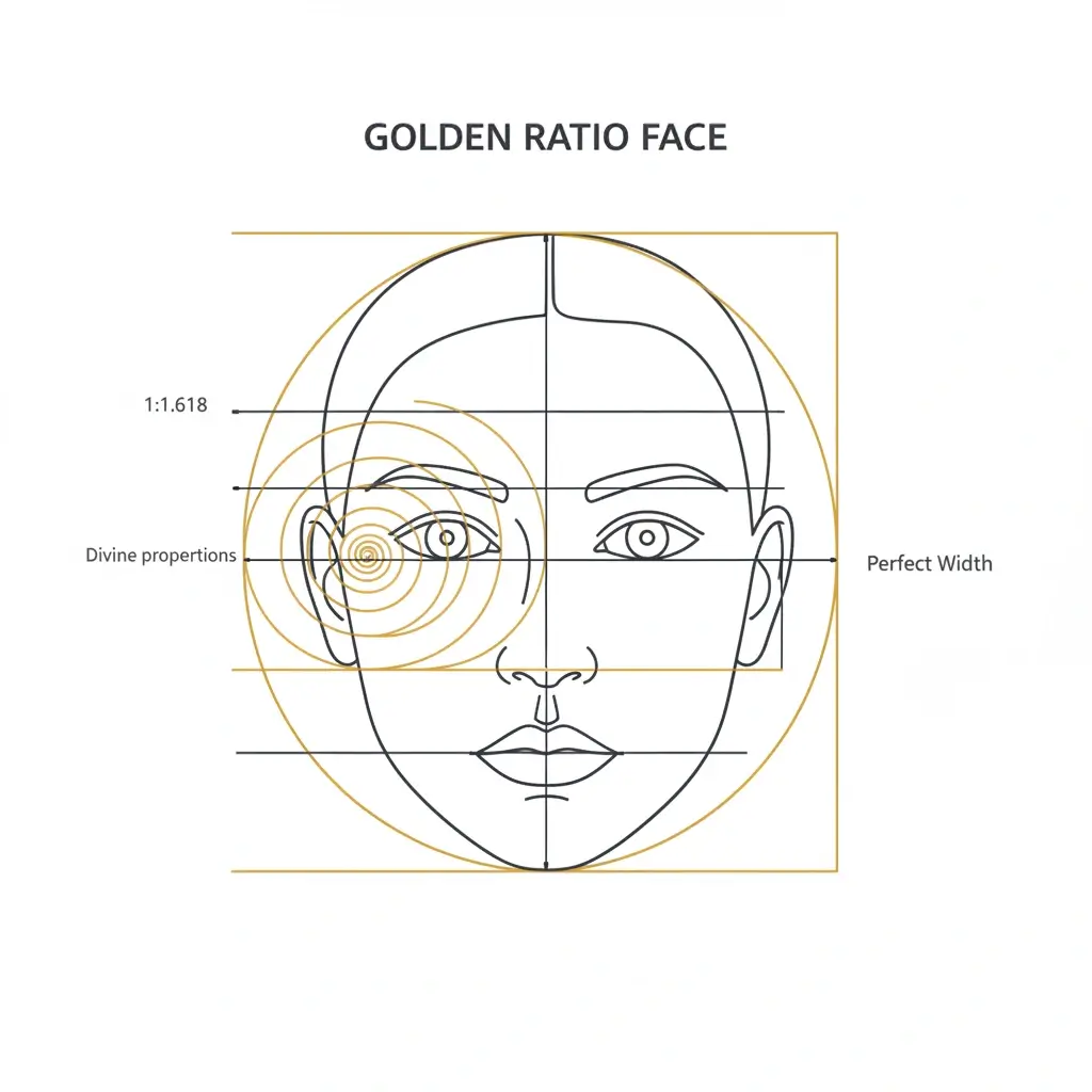 Visuelles Beispiel für den Goldener-Schnitt-Gesichtsrechner
